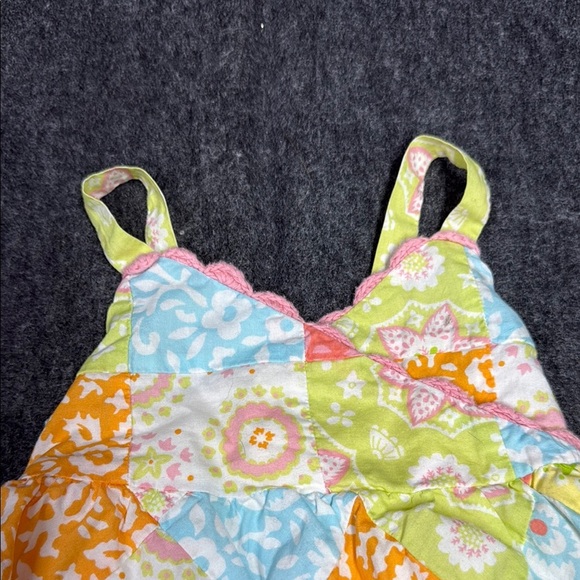 Janie and Jack Pink Orange Sleeveless Sundress - Picture 5 of 5